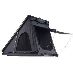 Rooftop Tent Hard Shell, Naturnest Rooftop Tent Hardshell for 2-3 Person, Hard Shell Roof Top Tent with Telescopic Ladder Thick Mattress